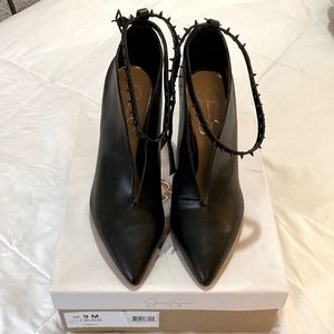 Studded black Jessica Simpson heeled booties